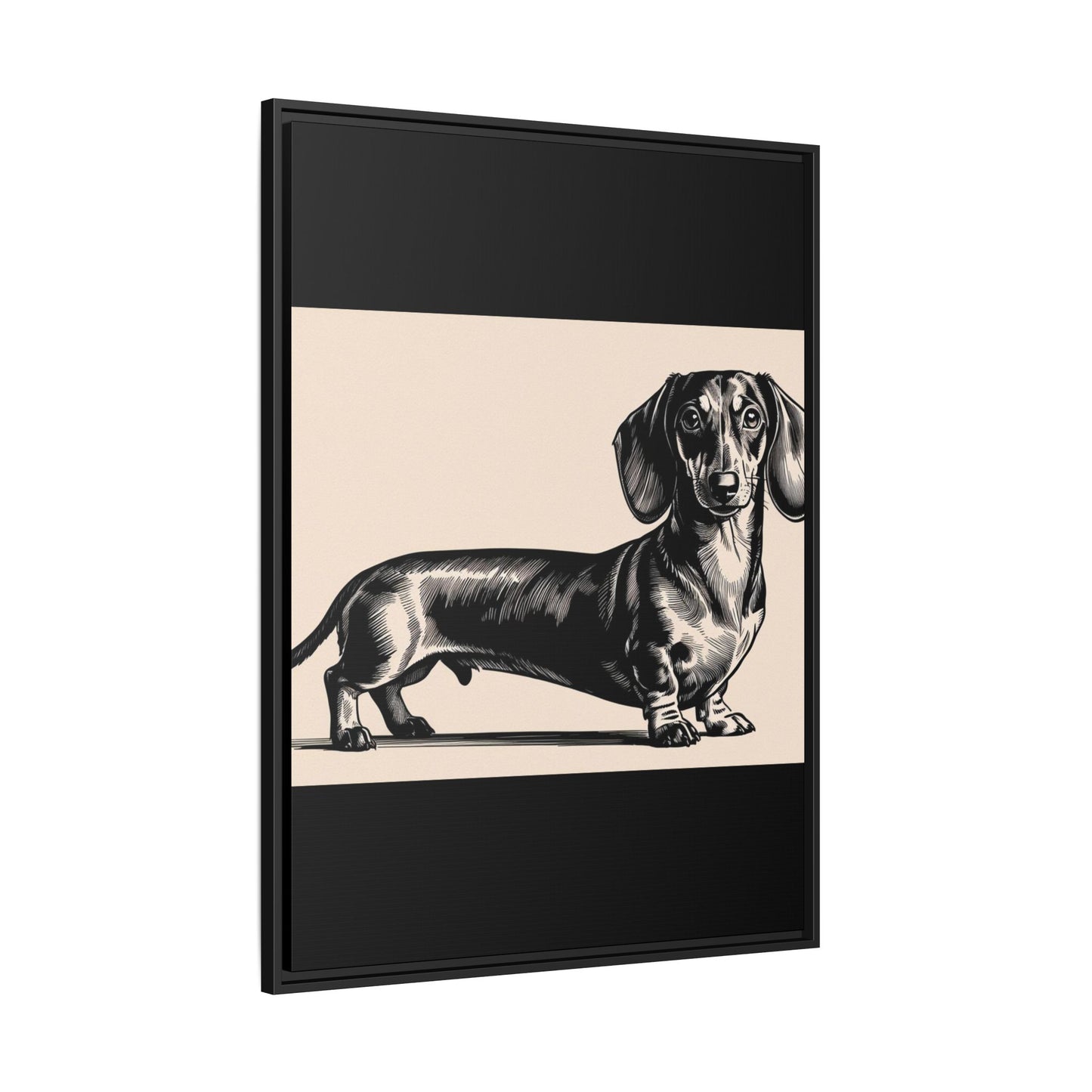 Dachshund Art Print - Charming Framed Canvas Decor for Dog Lovers