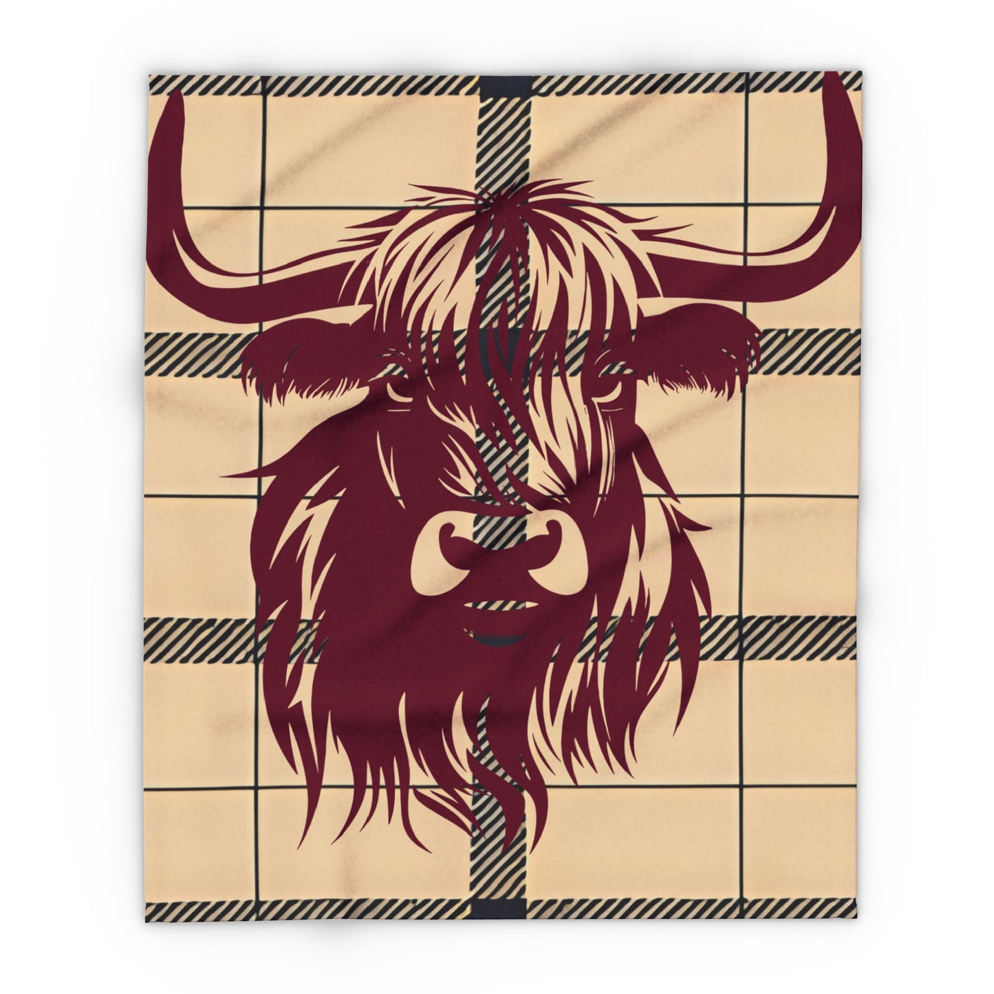 Highland Cow Fleece Blanket | Cozy Home Decor, Throw Blanket, Warm Gift for Winter, Perfect for Cuddling, Rustic Farmhouse Style