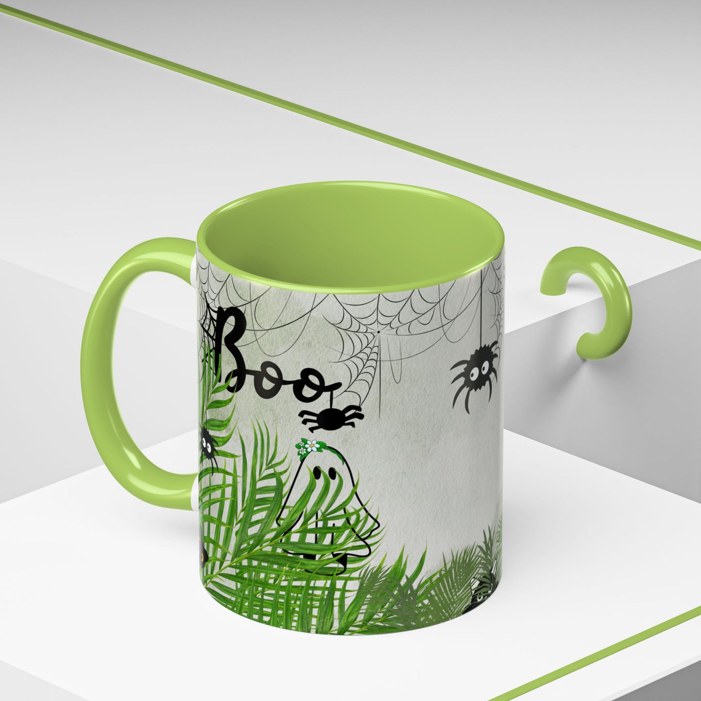 Spider Web Accent Coffee Mug | Halloween Decor, Gift for Creepy Coffee Lovers, Unique Kitchenware, Spooky Mug for Fall
