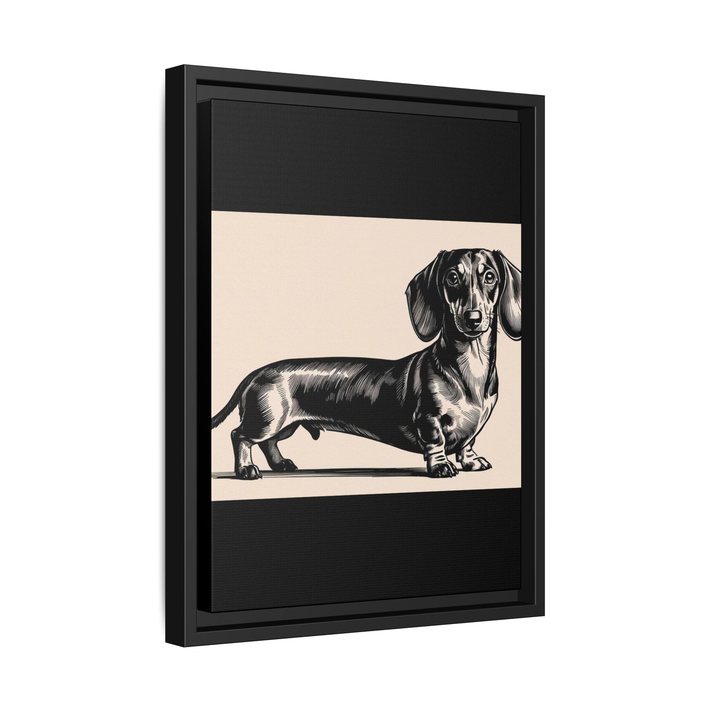 Dachshund Art Print - Charming Framed Canvas Decor for Dog Lovers