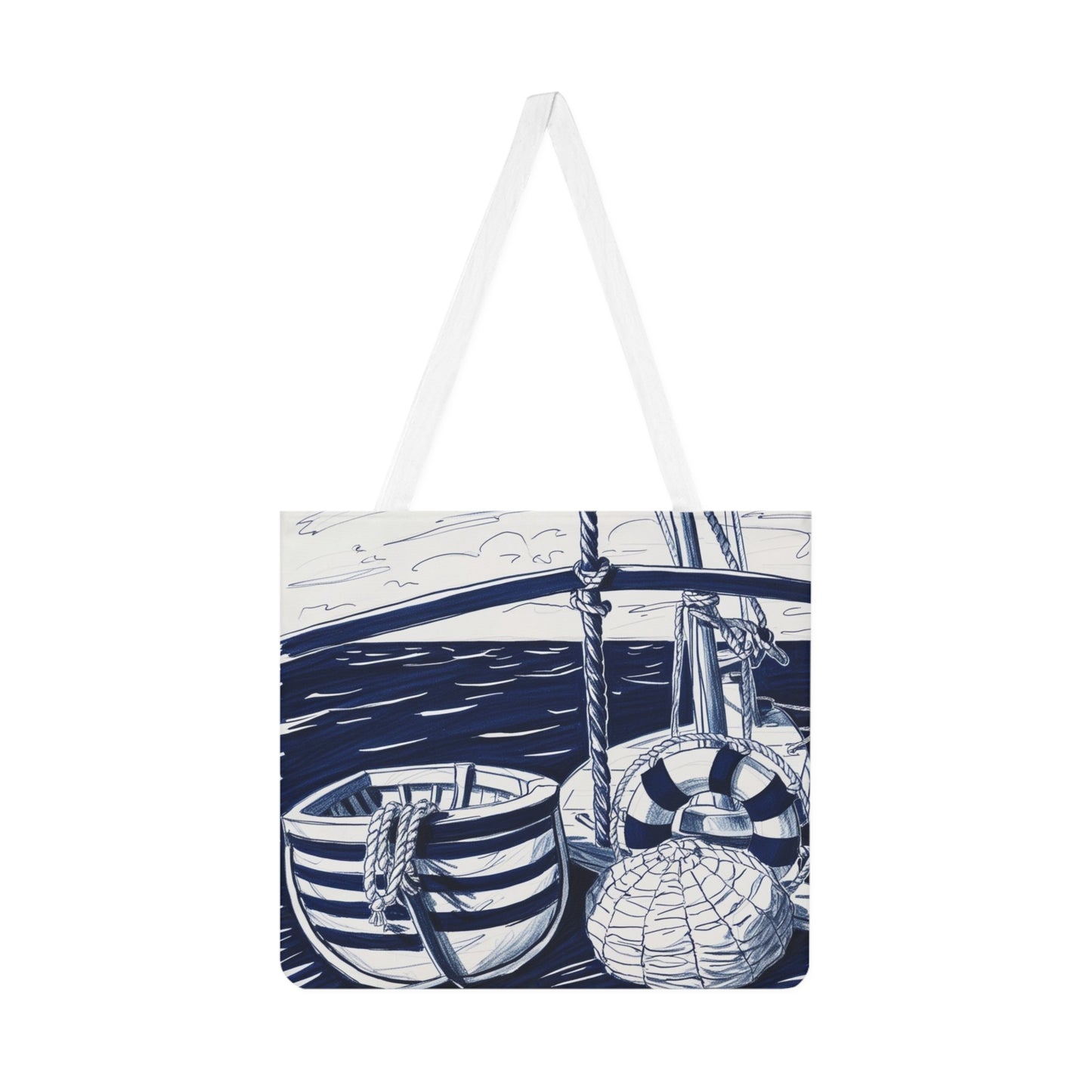 Nautical Adventure Shoulder Tote Bag, Beach Bag, Everyday Tote, Summer Essentials, Gift for Sailors, Travel Bag