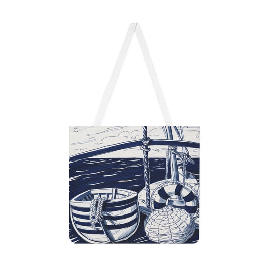 Nautical Adventure Shoulder Tote Bag, Beach Bag, Everyday Tote, Summer Essentials, Gift for Sailors, Travel Bag