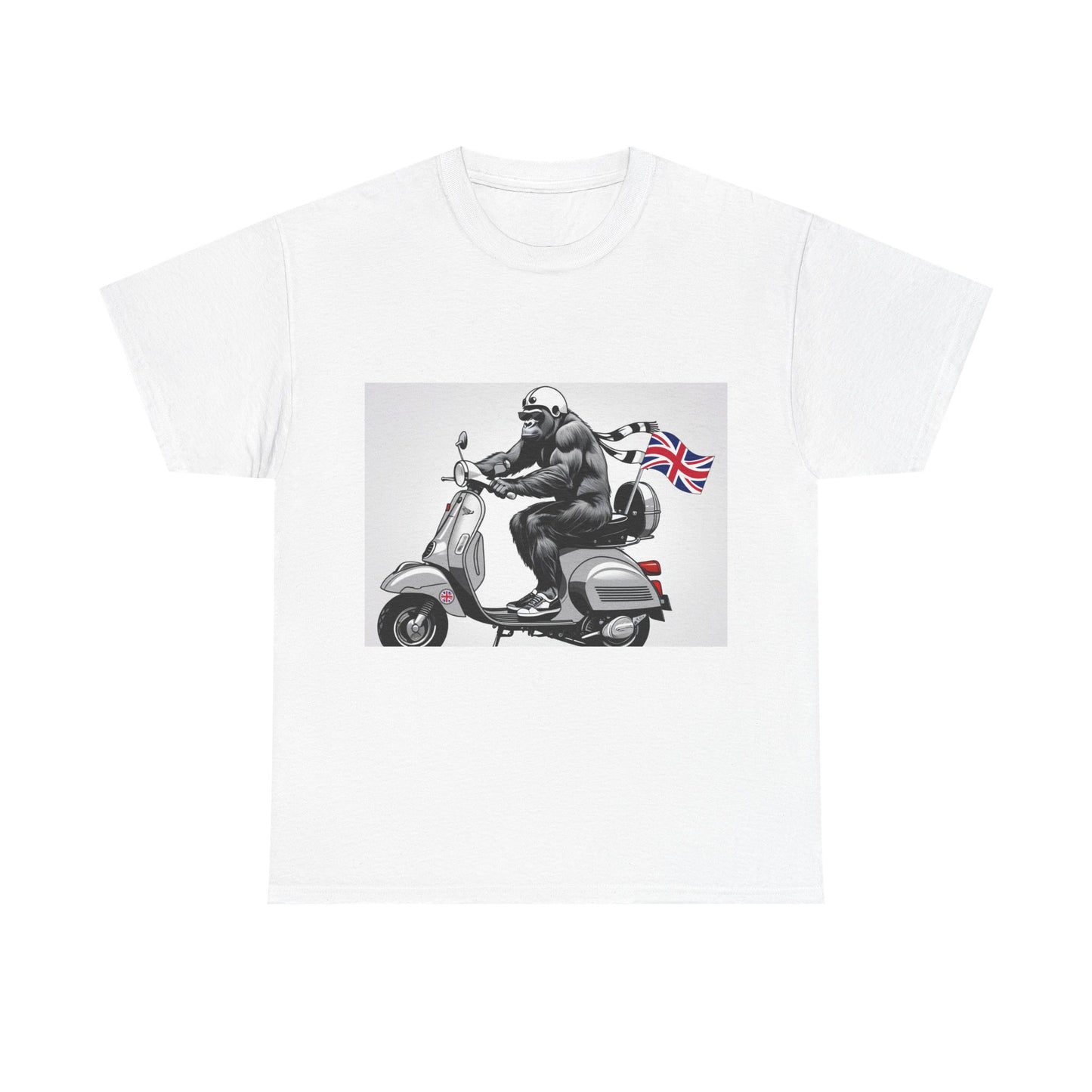 Cool Gorilla Scooter Tee, Unisex Graphic Tee, Fun Animal T-Shirt, Unique Gift for Him, Casual Summer Shirt, Motorcycle Enthusiast Apparel