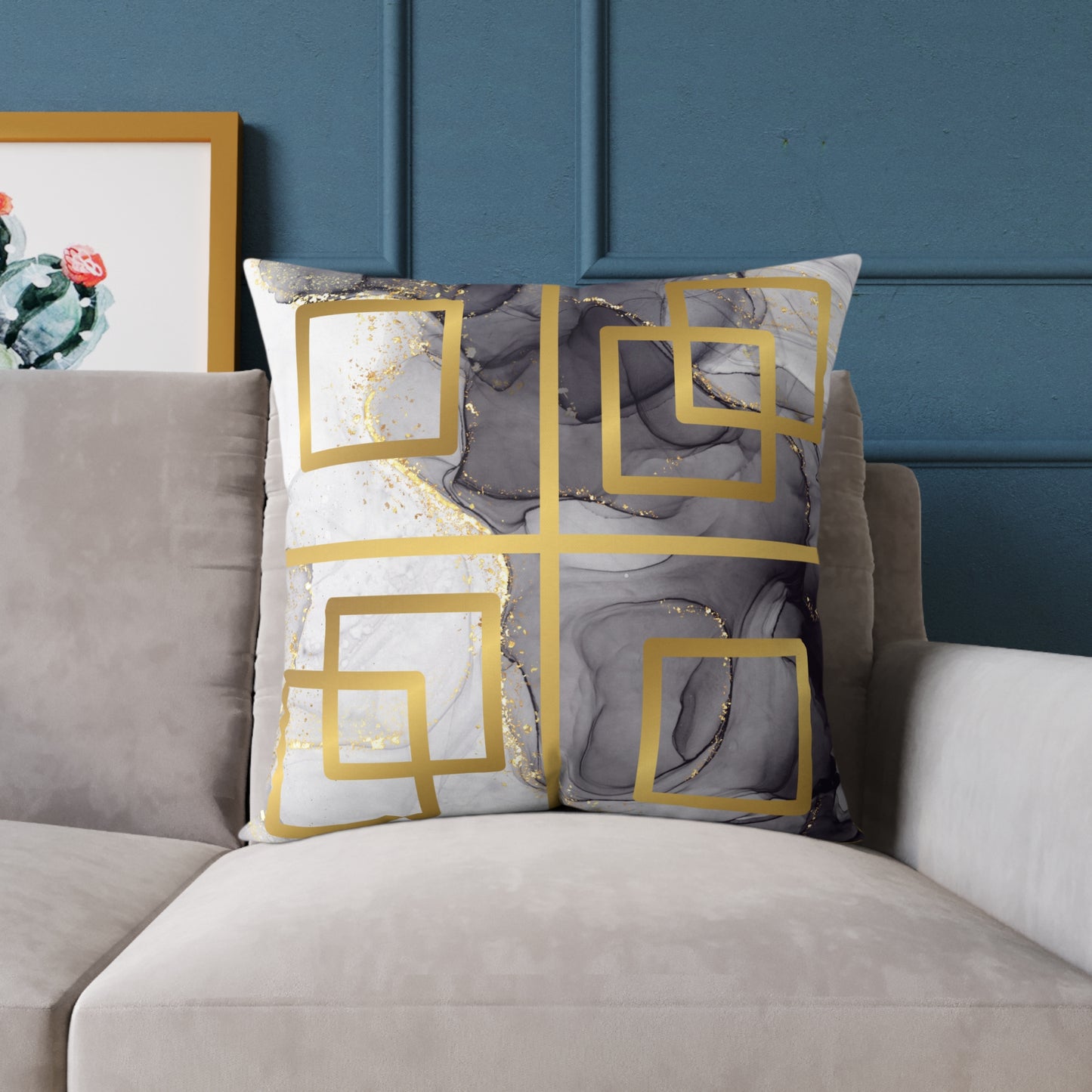 Elegant Geometric Canvas Pillow | Modern Decor, Sofa Cushion, Gift for Home, Interior Design, Minimalist Style