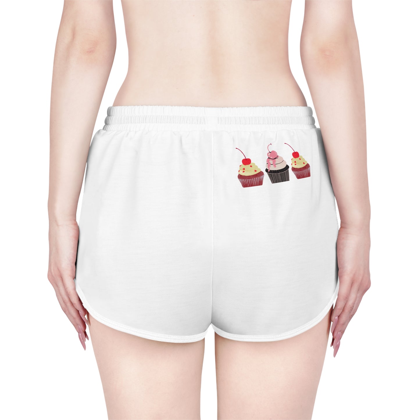 Delightful Cupcake Women's Relaxed Shorts, Summer Loungewear, Cute Pajama Shorts, Ice Cream Party Outfit, Gifts for Dessert Lovers