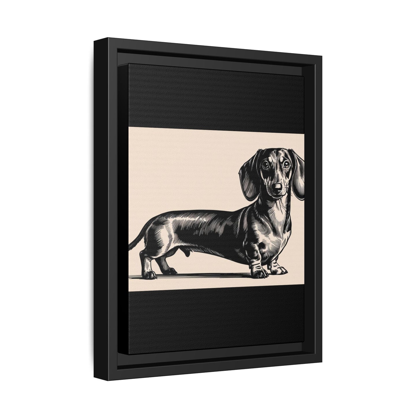Dachshund Art Print - Charming Framed Canvas Decor for Dog Lovers