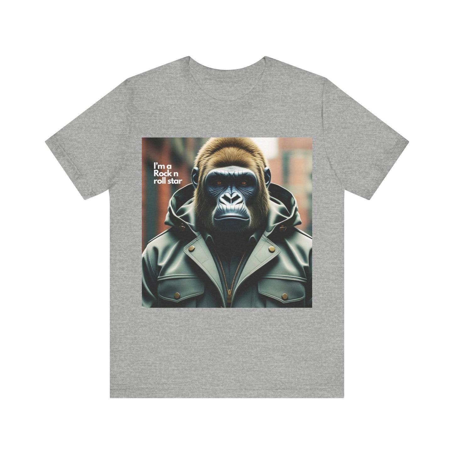 Rock 'n' Roll Gorilla Tee, Graphic T-Shirt for Music Lovers, Cool Casual Wear, Fun Gift for Concerts, Unique Style Statement