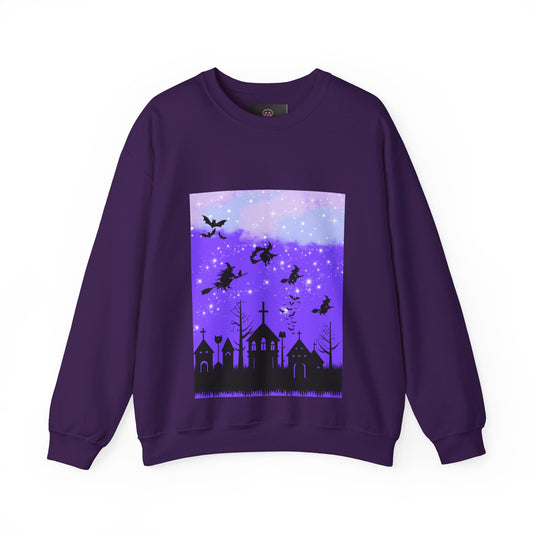 Mystical Nightscape Crewneck Sweatshirt, Cozy Fashion, Trendy Apparel, Gift for Nature Lovers, Halloween Sweatshirt, Comfortable [...]