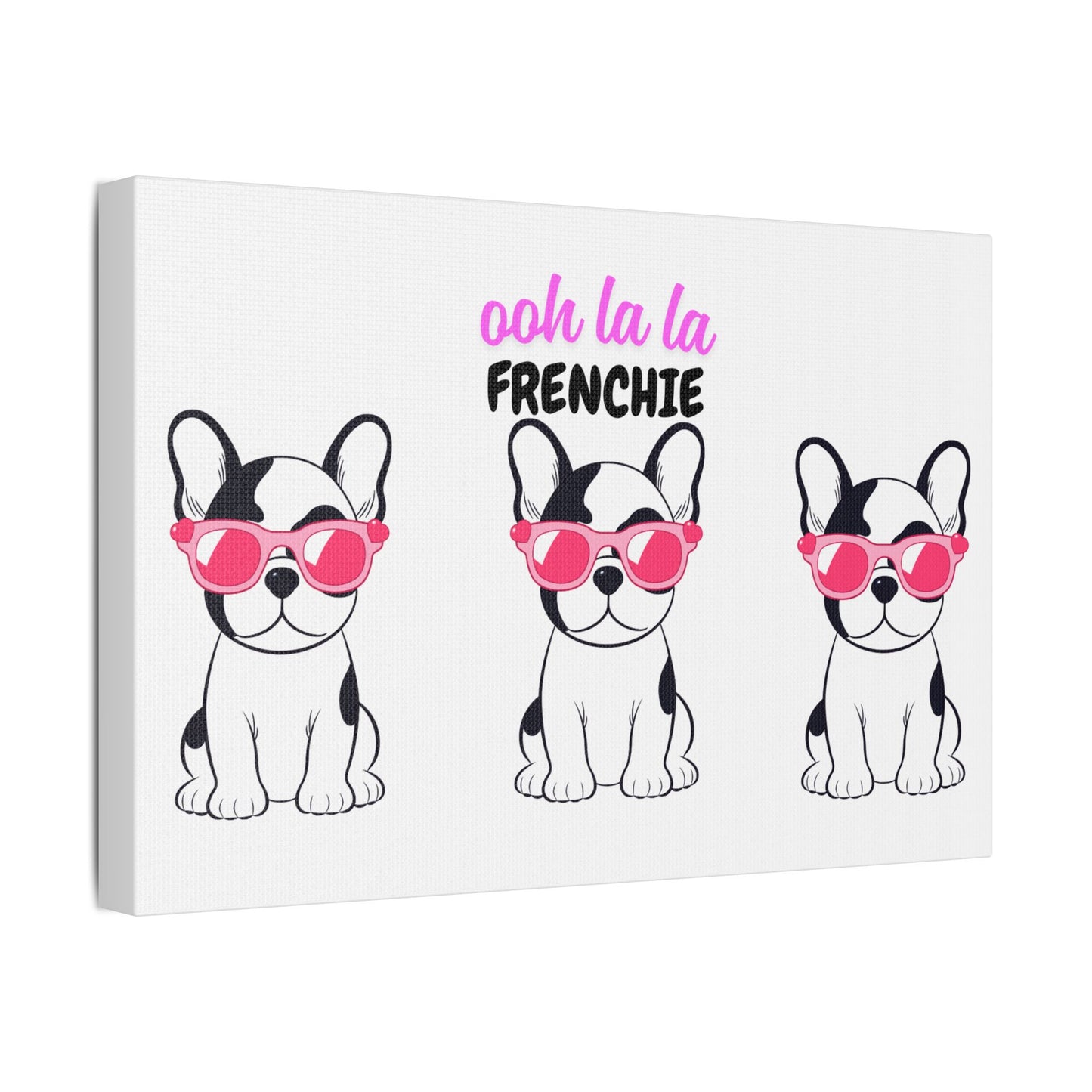 Funny Dog Canvas Wall Art, Dog Lover Decor, Pet Owner Gift, French Bulldog Wall Decor, Ooh La La Frenchie