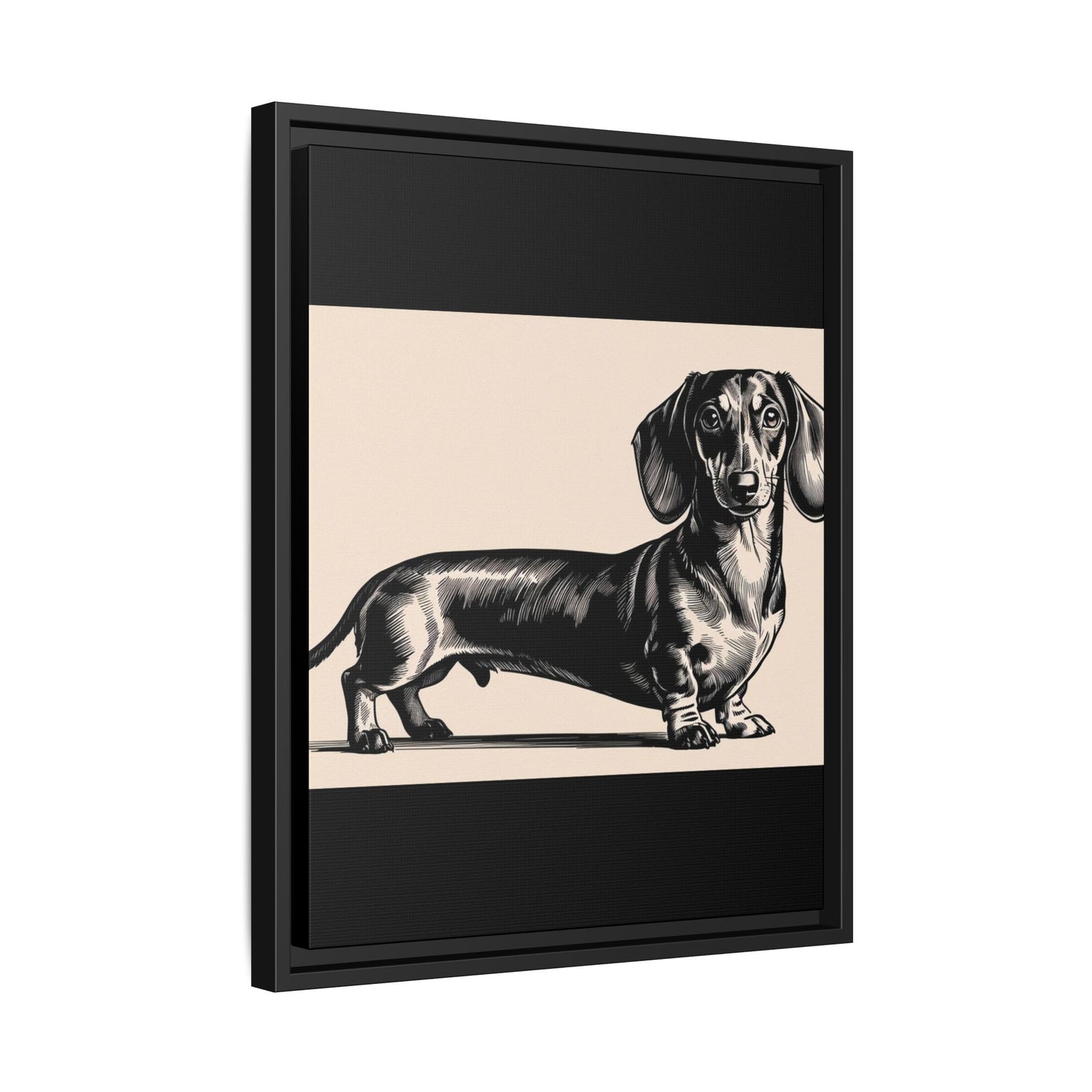Dachshund Art Print - Charming Framed Canvas Decor for Dog Lovers