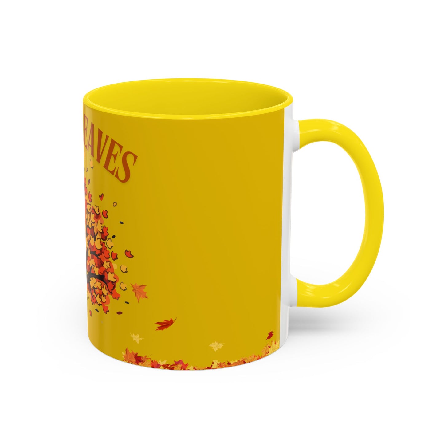 Autumn Leaves Coffee Mug, Fall Themed Ceramic Cup, Cozy Gift for Coffee Lovers, Thanksgiving Decor, Seasonal Drinkware