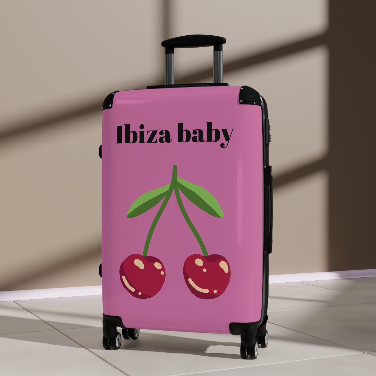 Ibiza Baby Cherry Suitcase – Stylish Travel Luggage for Beach Lovers