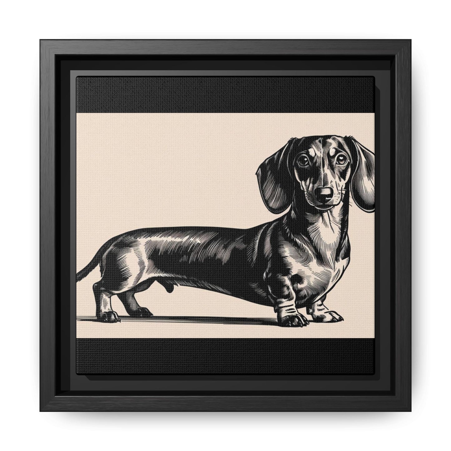 Dachshund Art Print - Charming Framed Canvas Decor for Dog Lovers