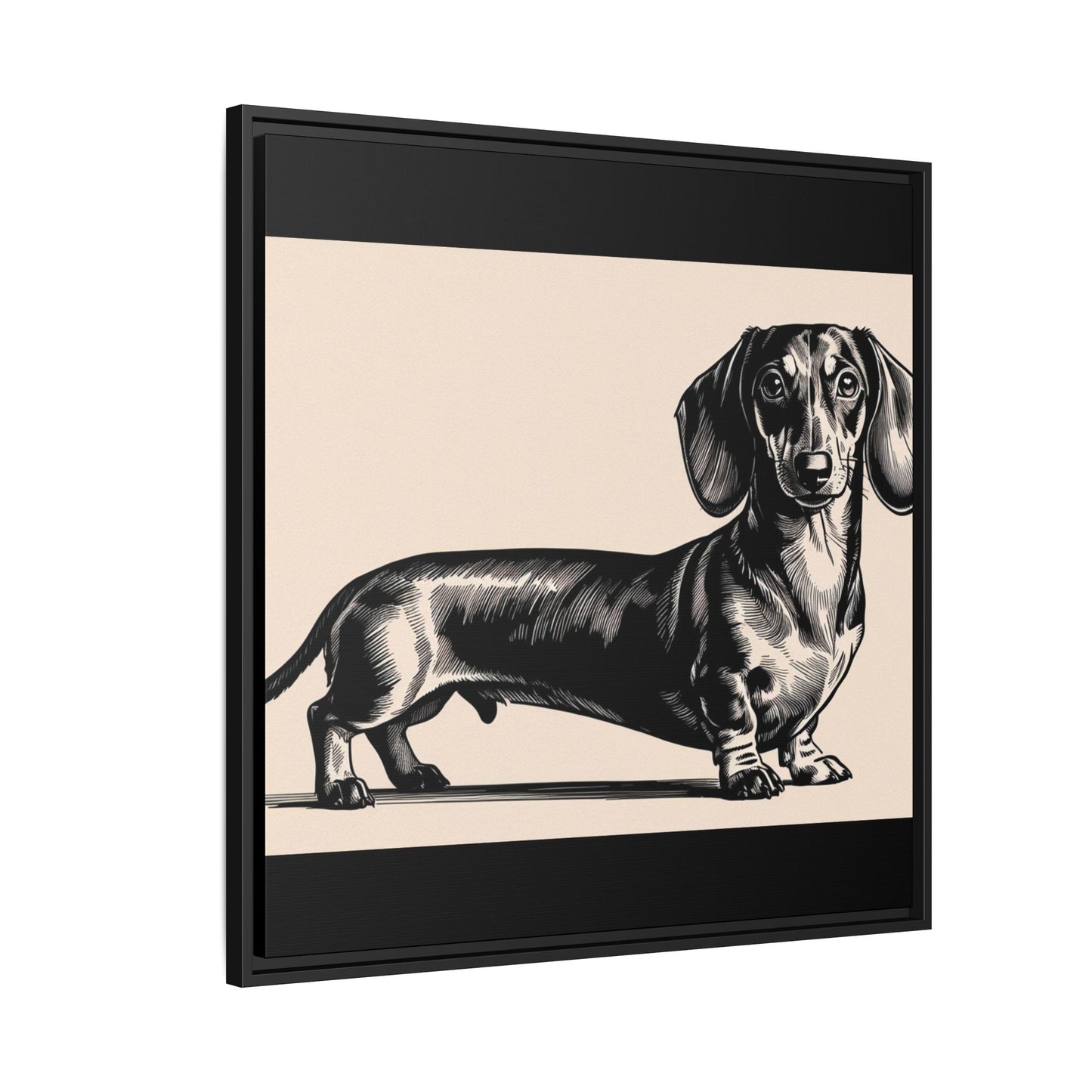 Dachshund Art Print - Charming Framed Canvas Decor for Dog Lovers