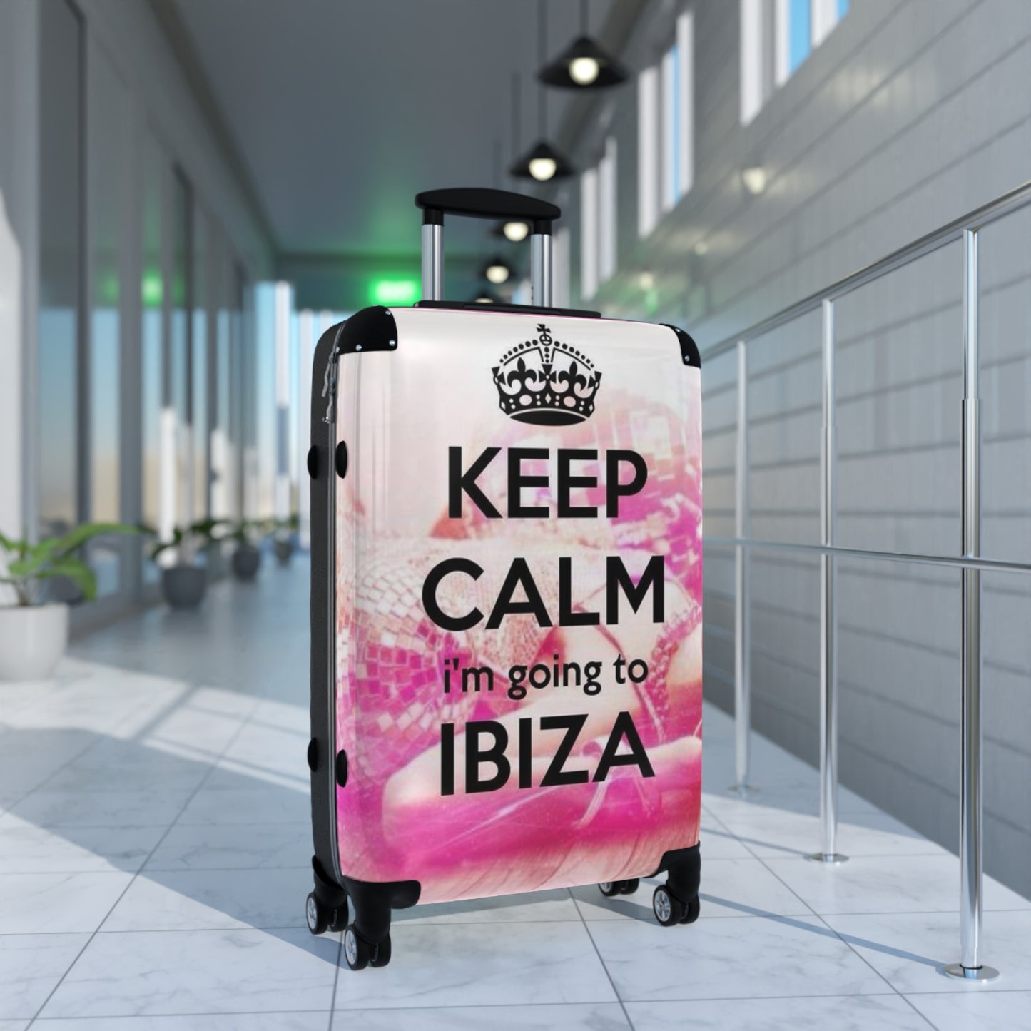 Keep Calm Ibiza Suitcase - Stylish Travel Luggage for Vacation Getaways