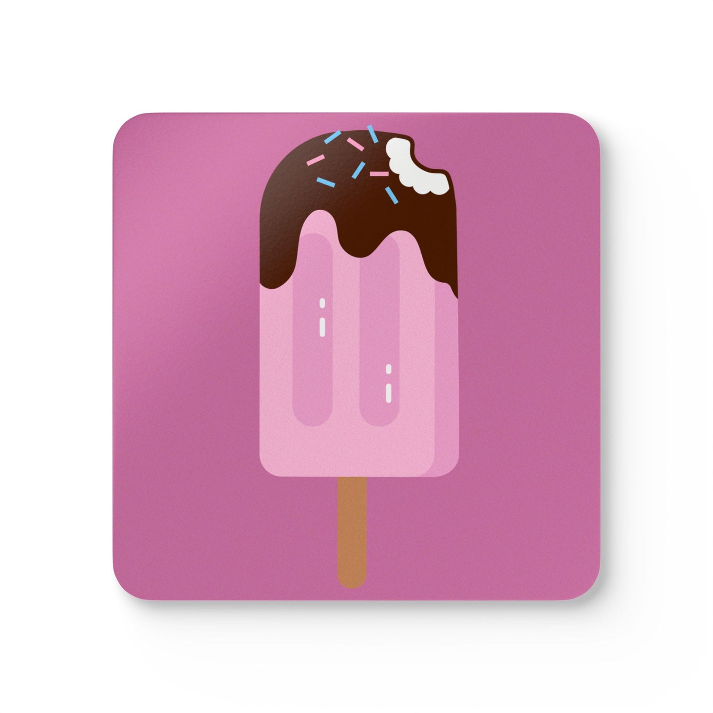 Fun Ice Cream Coaster Set - Vibrant Corkwood Drink Protectors for Home & Parties