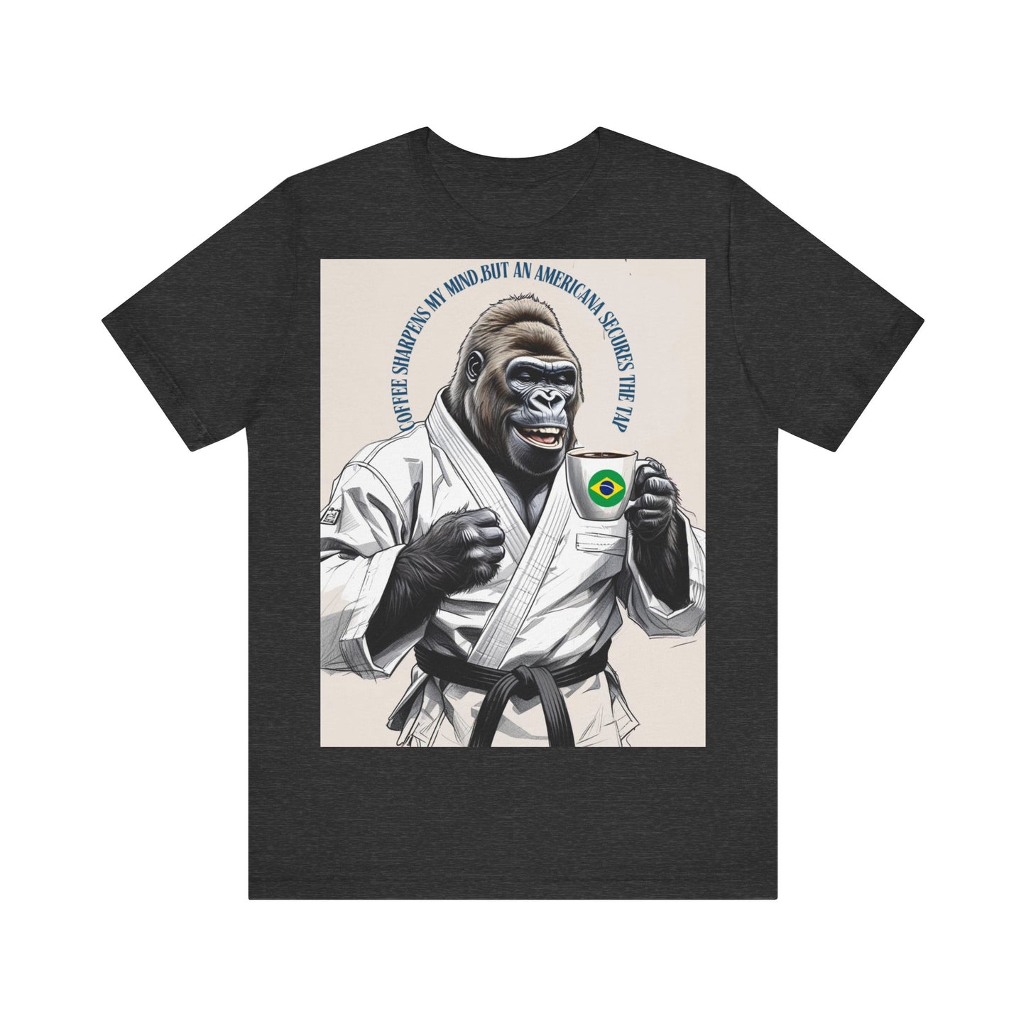 Gorilla Karate Tee, Fun Unisex Short Sleeve Shirt, Jiu-Jitsu Gift, Animal Lover Apparel, Martial Arts Fan Tee