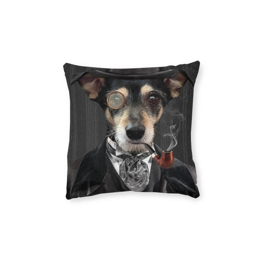 Gentleman Dog Square Pillow - Chic Pet Decor for Home