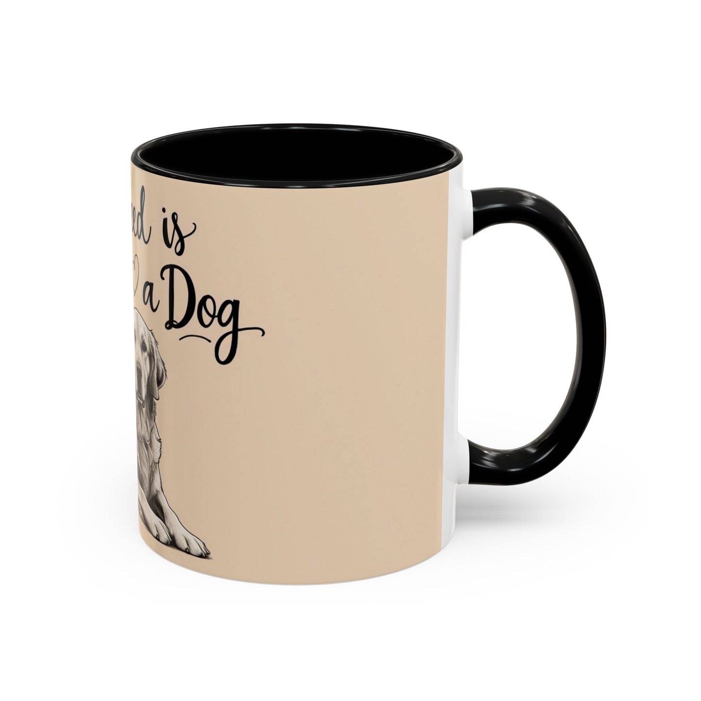 Dog Lover's Accent Coffee Mug - All You Need is Love and a Dog