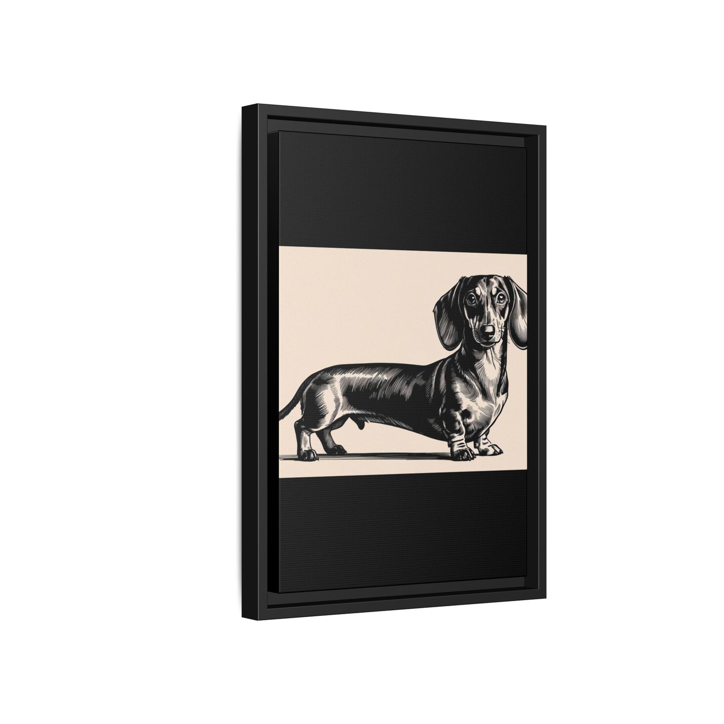 Dachshund Art Print - Charming Framed Canvas Decor for Dog Lovers