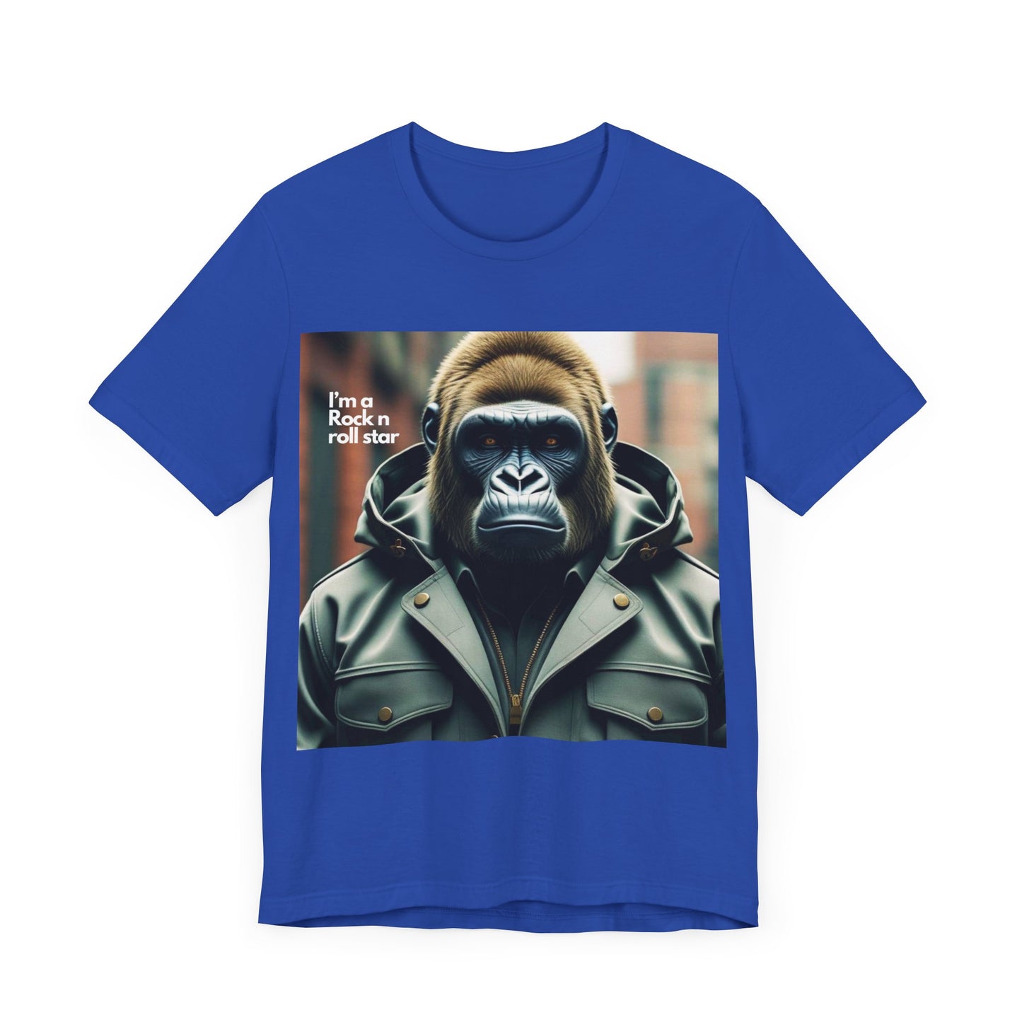 Rock 'n' Roll Gorilla Tee, Graphic T-Shirt for Music Lovers, Cool Casual Wear, Fun Gift for Concerts, Unique Style Statement