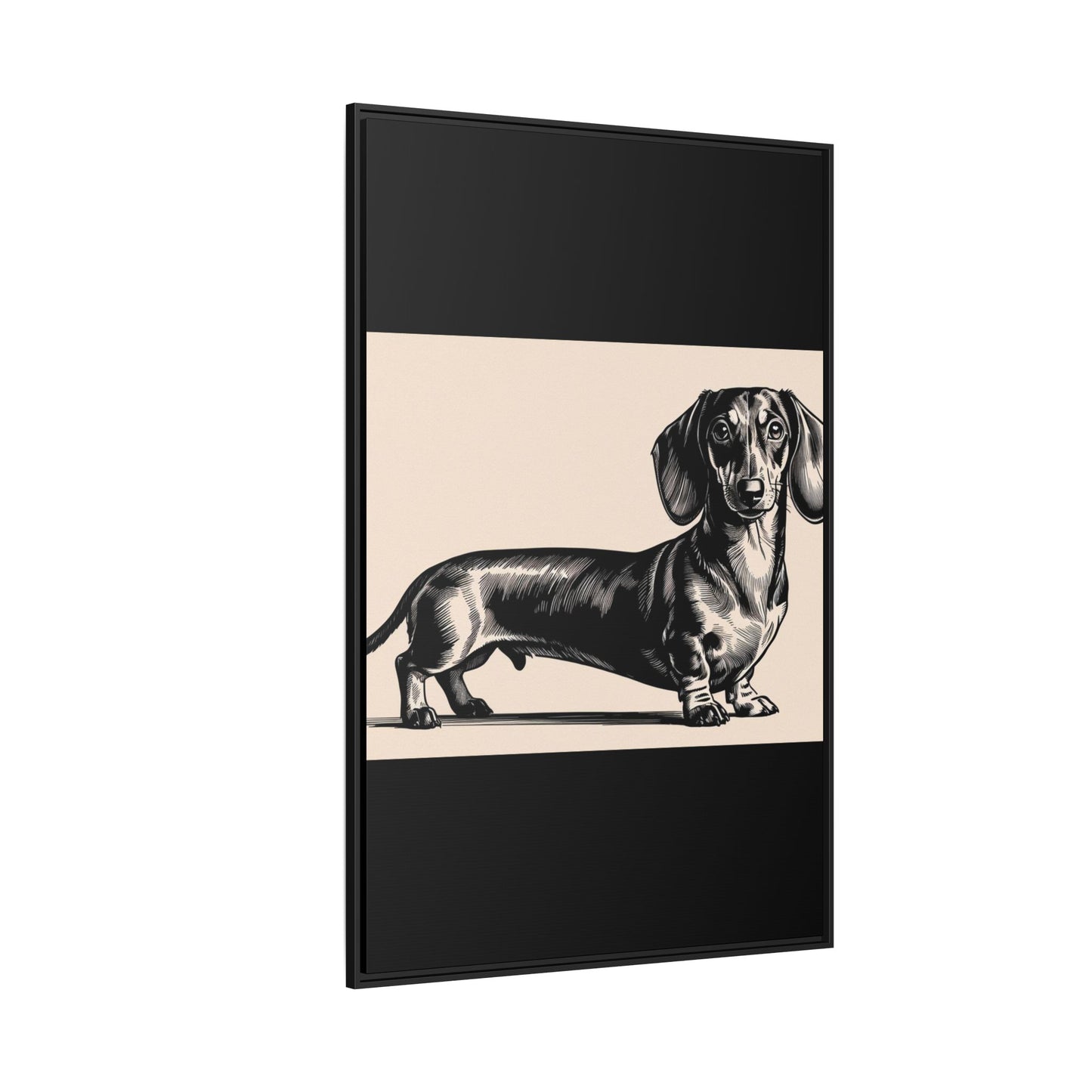 Dachshund Art Print - Charming Framed Canvas Decor for Dog Lovers