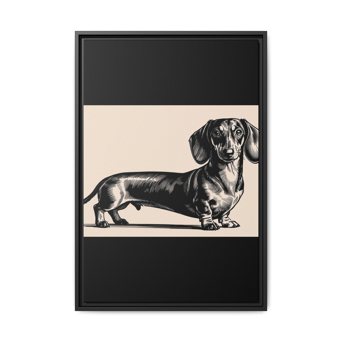 Dachshund Art Print - Charming Framed Canvas Decor for Dog Lovers