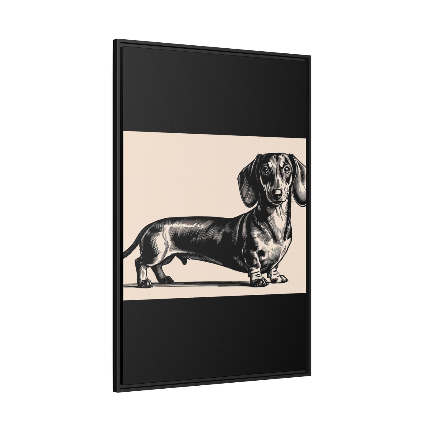 Dachshund Art Print - Charming Framed Canvas Decor for Dog Lovers