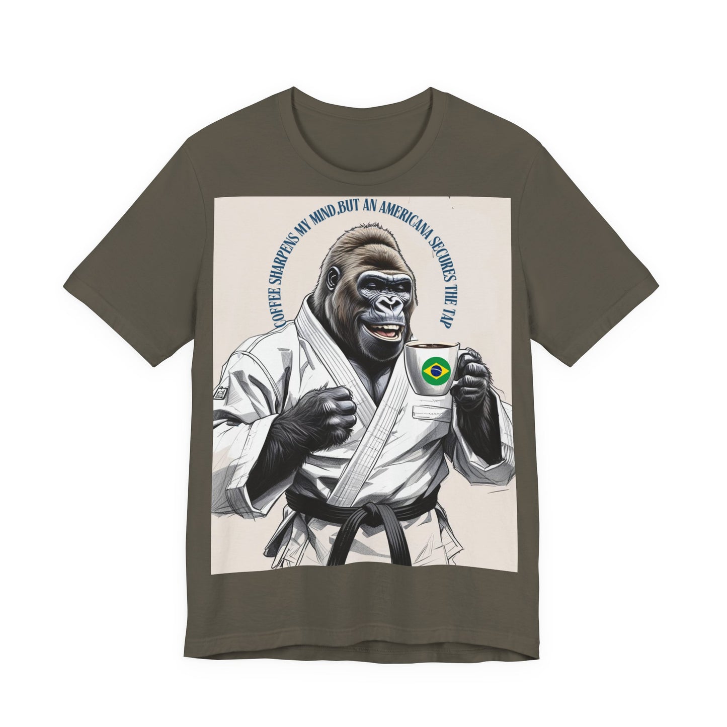 Gorilla Karate Tee, Fun Unisex Short Sleeve Shirt, Jiu-Jitsu Gift, Animal Lover Apparel, Martial Arts Fan Tee