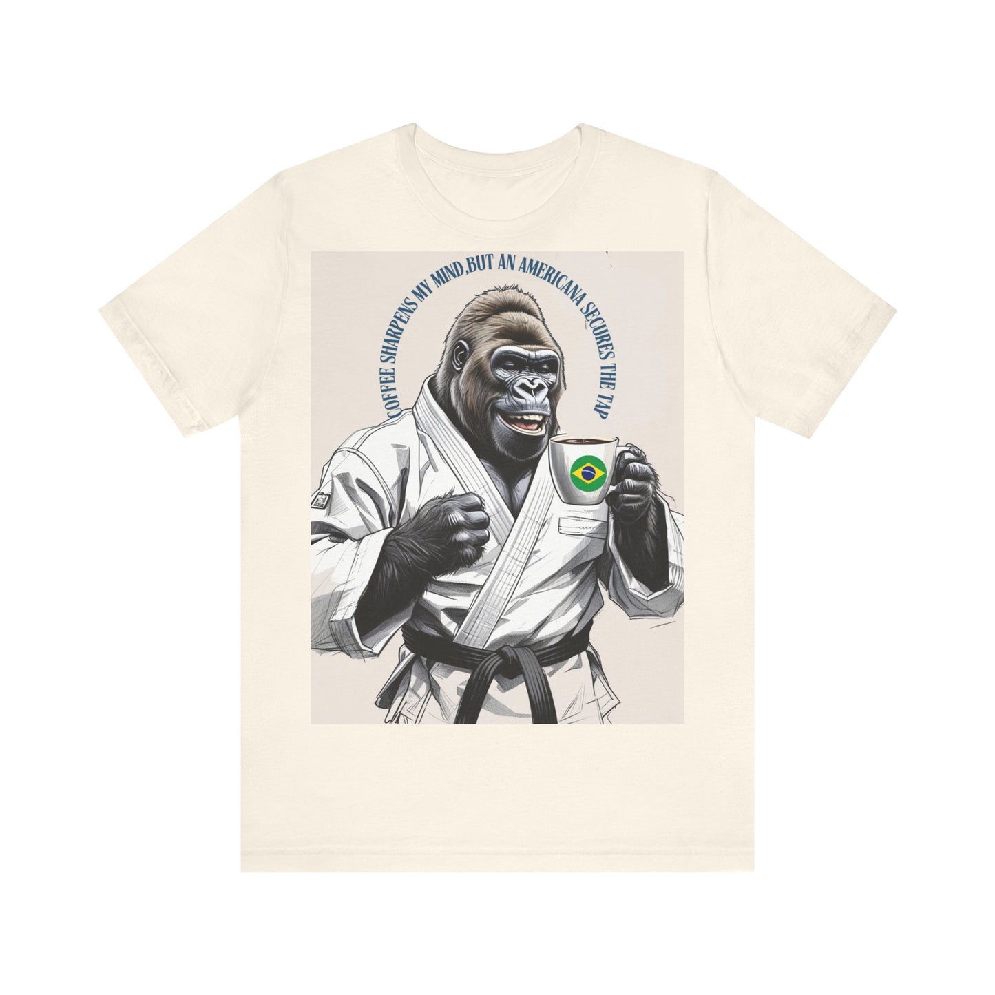 Gorilla Karate Tee, Fun Unisex Short Sleeve Shirt, Jiu-Jitsu Gift, Animal Lover Apparel, Martial Arts Fan Tee