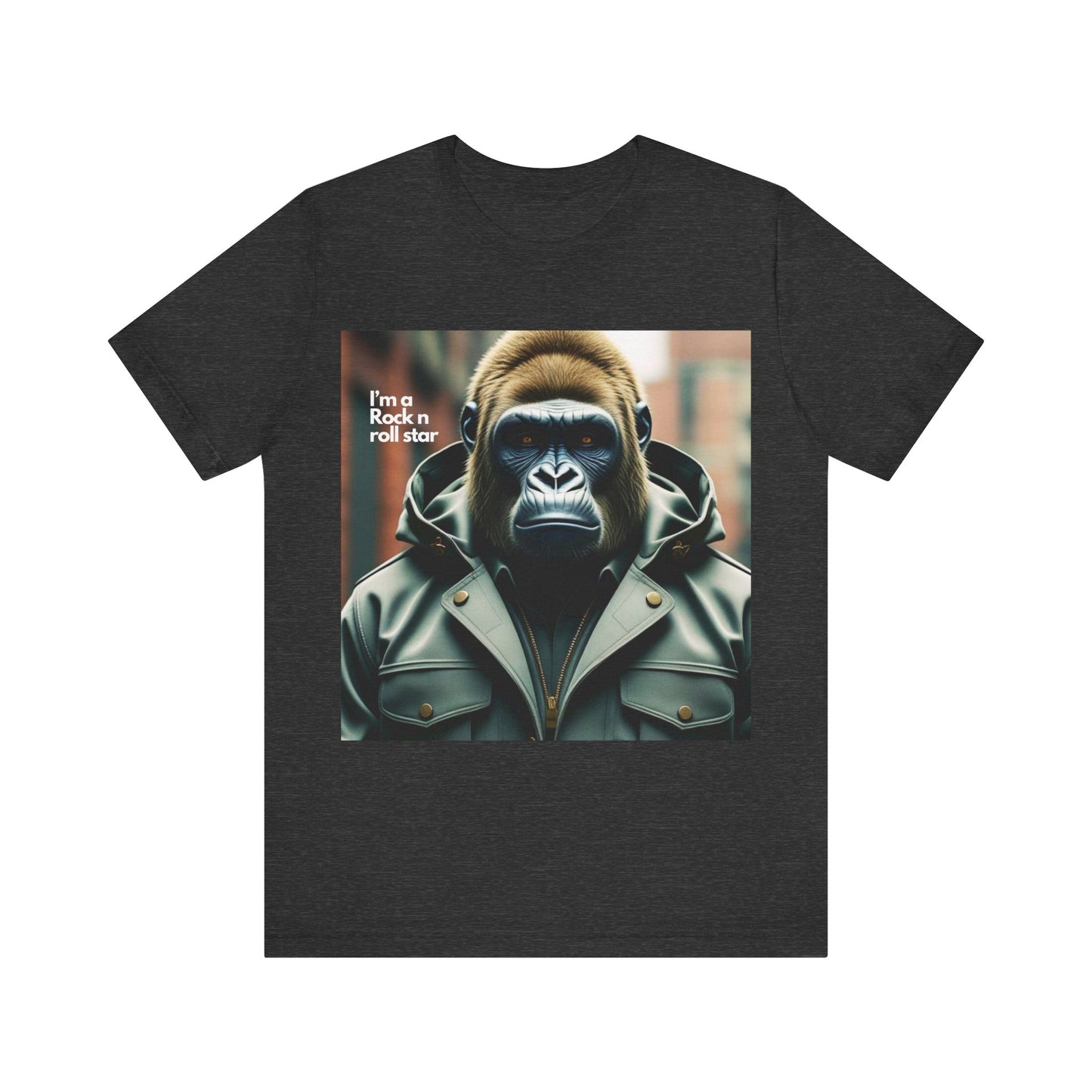 Rock 'n' Roll Gorilla Tee, Graphic T-Shirt for Music Lovers, Cool Casual Wear, Fun Gift for Concerts, Unique Style Statement