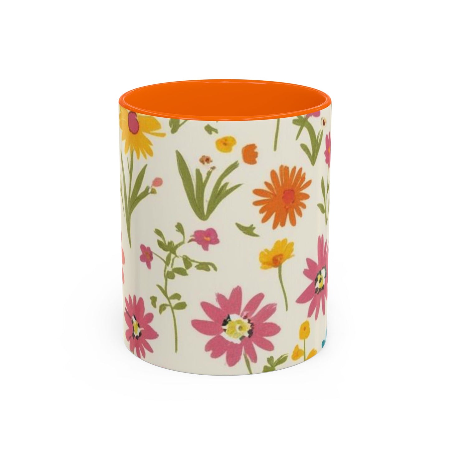 Floral Accent Coffee Mug – Vibrant Flower Design for Everyday Joy