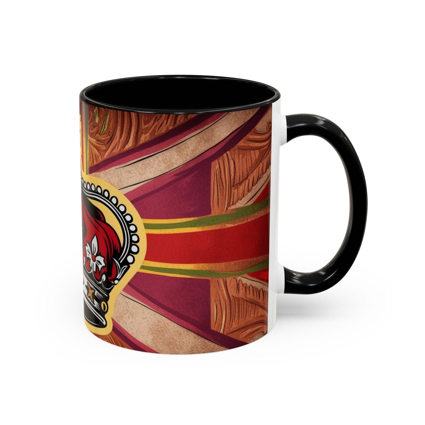Crown Accent Coffee Mug: Royal Decor, Gift for Coffee Lovers, Unique Mug for Home, Office, Birthdays, Special Occasions, Artful Design