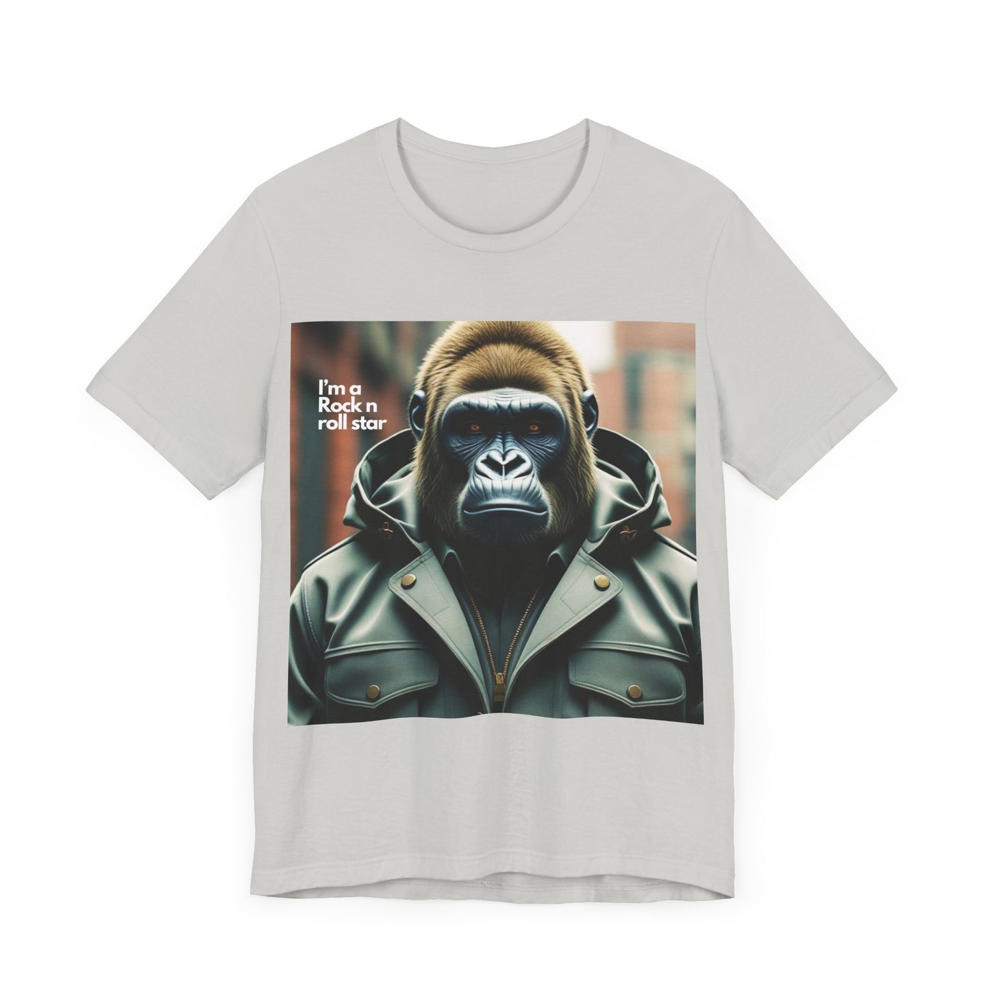 Rock 'n' Roll Gorilla Tee, Graphic T-Shirt for Music Lovers, Cool Casual Wear, Fun Gift for Concerts, Unique Style Statement