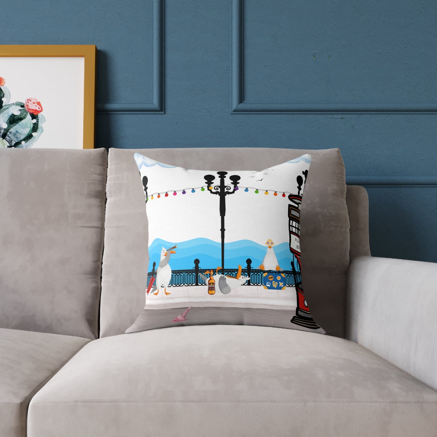 Decorative Canvas Pillow, Cozy Home Accent, Gift for Garden Lovers, Unique Housewarming, Vibrant Outdoor Decor