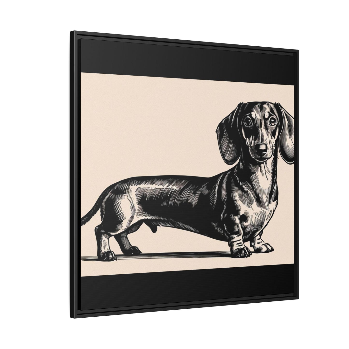 Dachshund Art Print - Charming Framed Canvas Decor for Dog Lovers