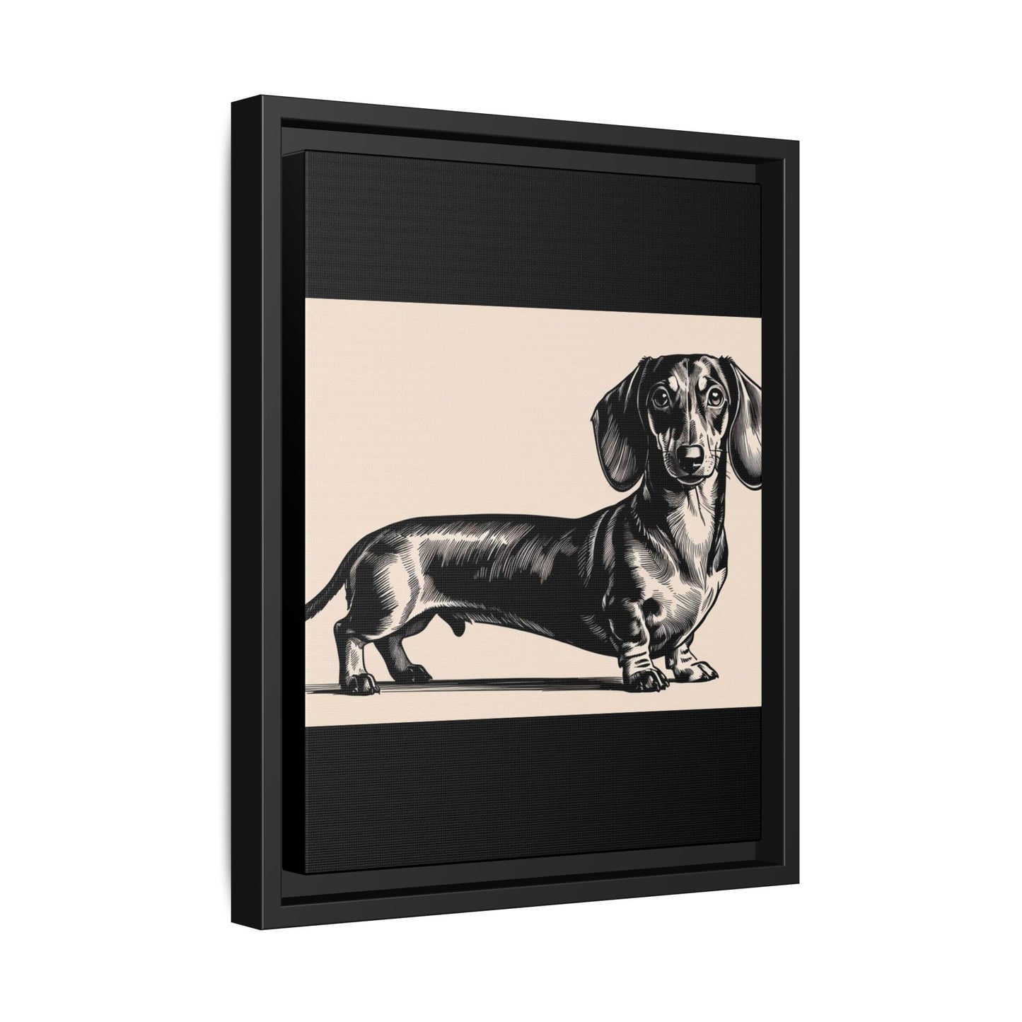 Dachshund Art Print - Charming Framed Canvas Decor for Dog Lovers
