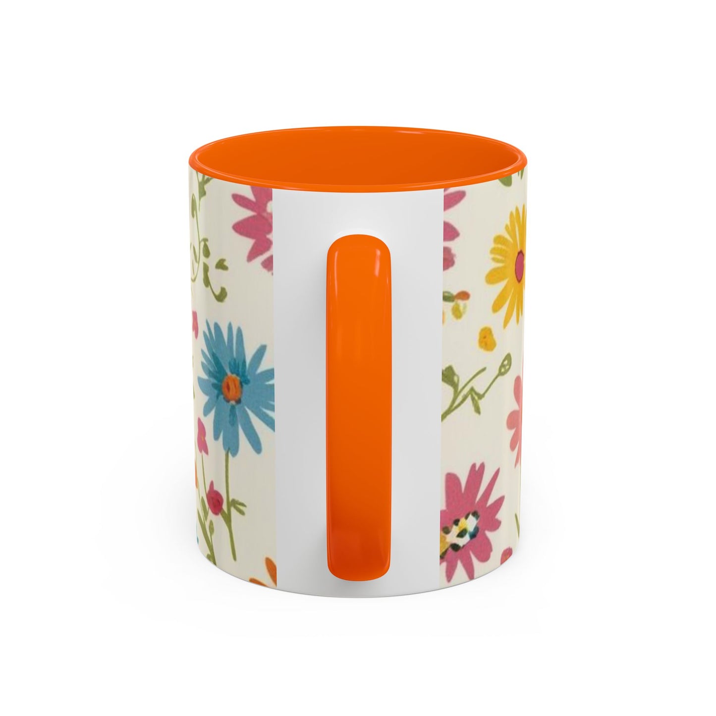 Floral Accent Coffee Mug – Vibrant Flower Design for Everyday Joy