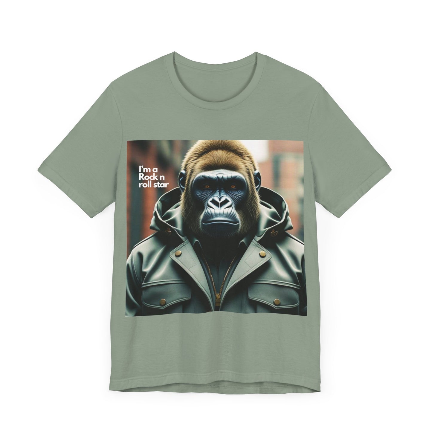 Rock 'n' Roll Gorilla Tee, Graphic T-Shirt for Music Lovers, Cool Casual Wear, Fun Gift for Concerts, Unique Style Statement