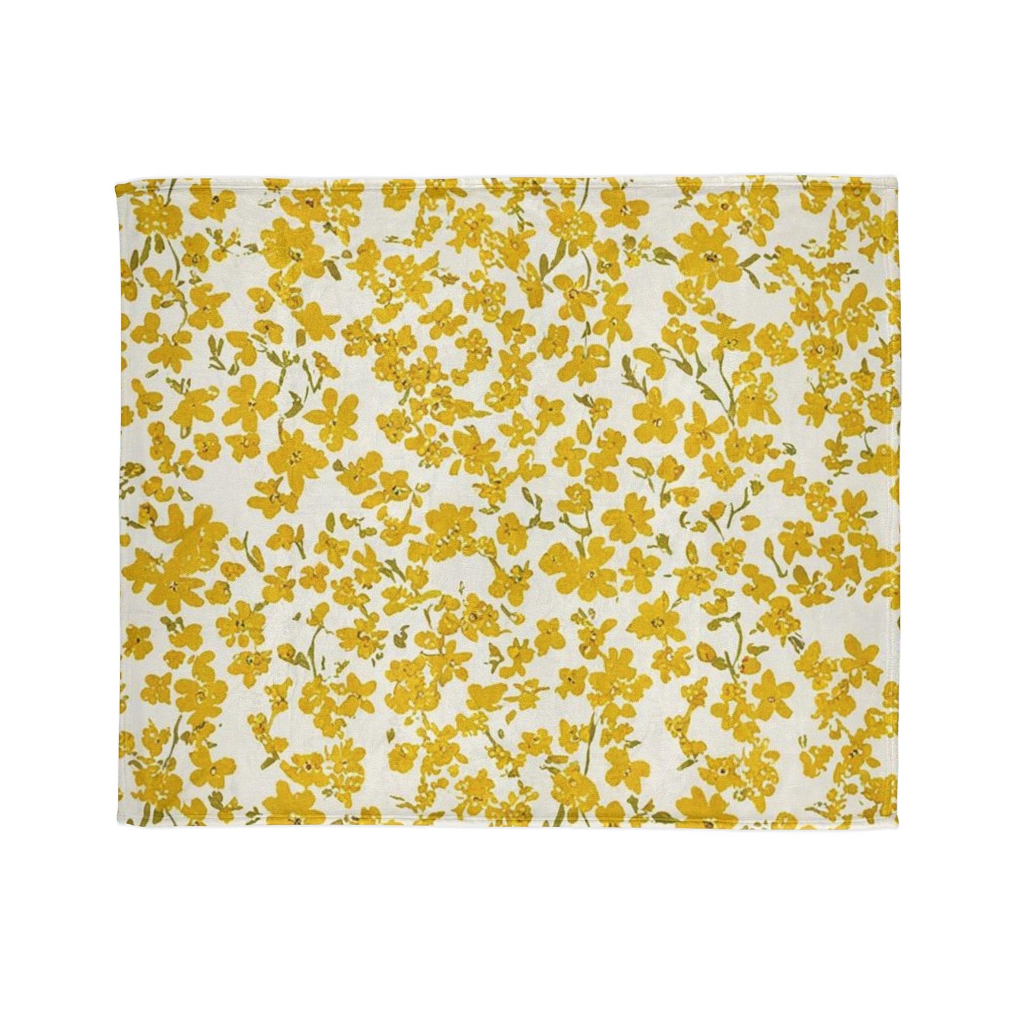 Bright Floral Soft Polyester Blanket - Cozy Spring Vibes for Home Decor