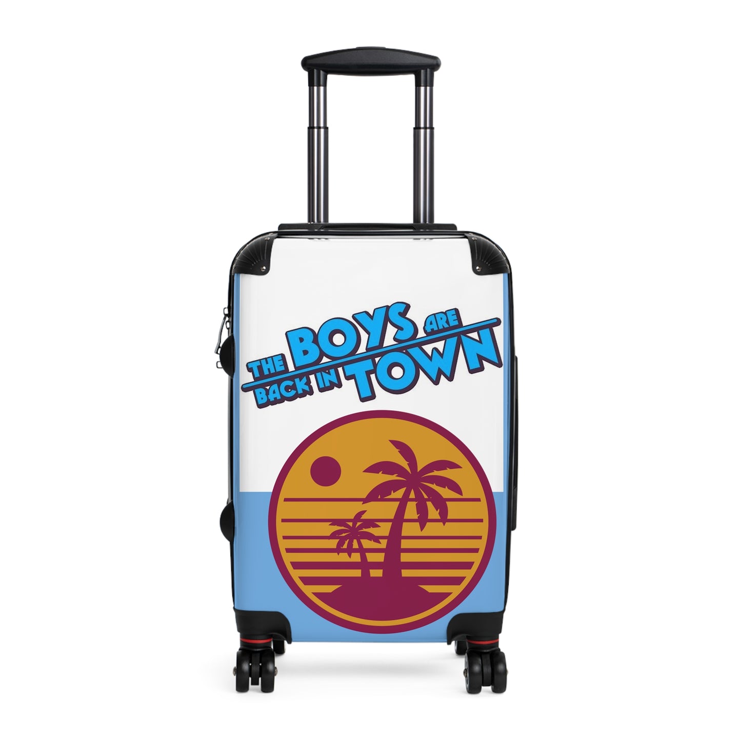 Beach Vibes Suitcase - The Boys Are Back In Town Travel Luggage