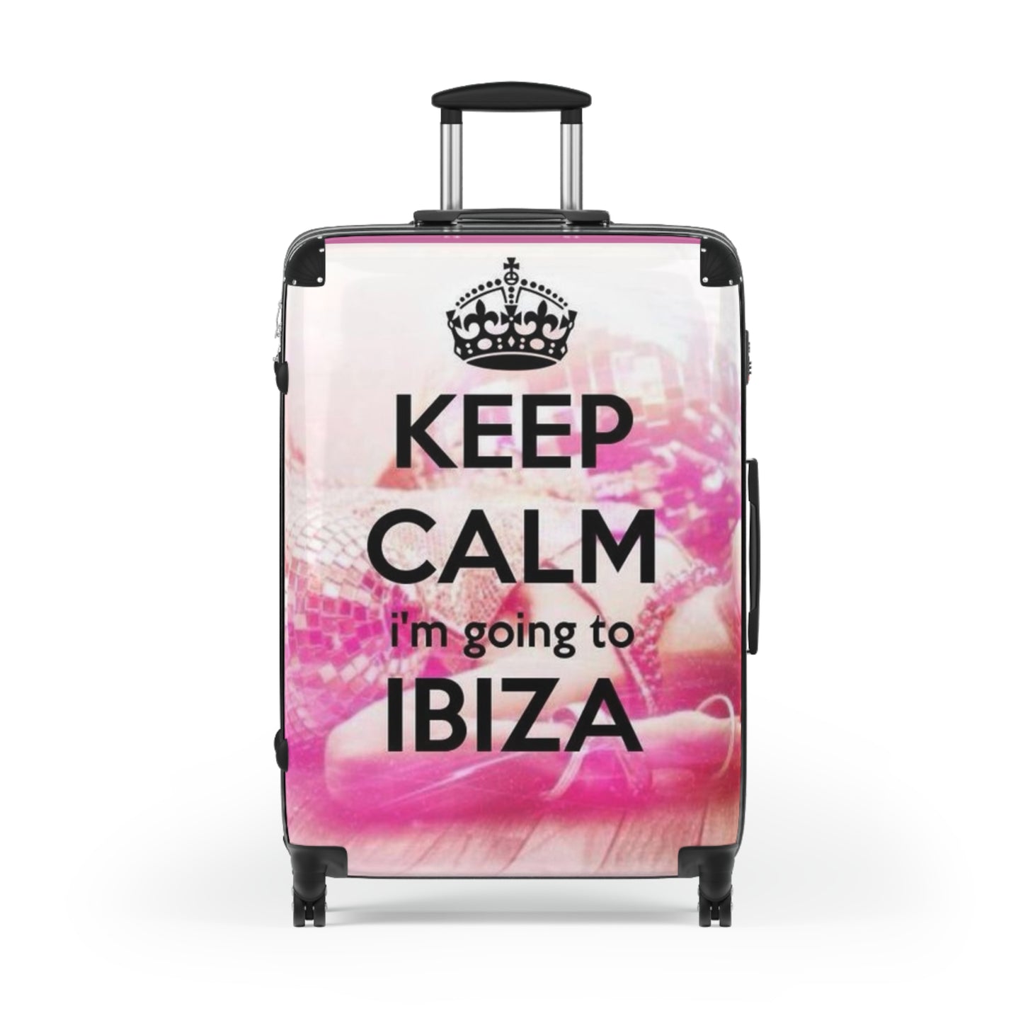 Keep Calm Ibiza Suitcase - Stylish Travel Luggage for Vacation Getaways