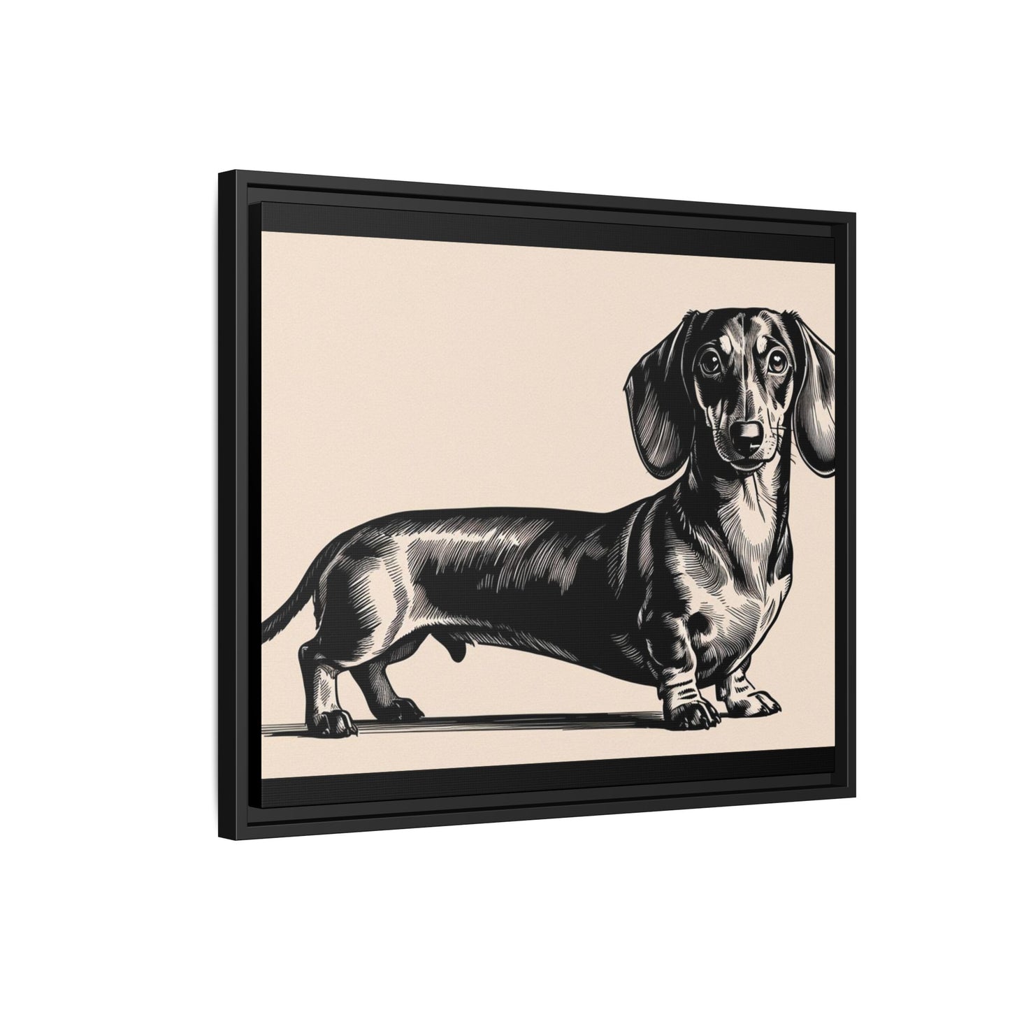 Dachshund Art Print - Charming Framed Canvas Decor for Dog Lovers
