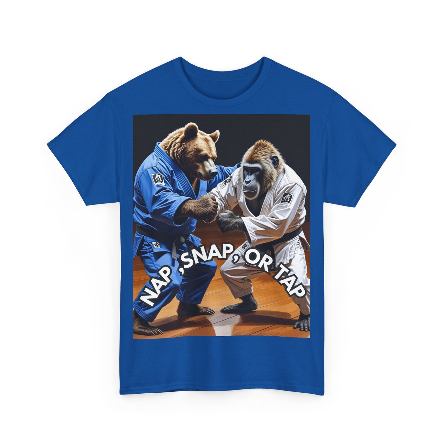 Playful Bear Jiu-Jitsu Tee, Unisex Cotton T-Shirt, Funny Martial Arts Shirt, Bear Grappling Tee, Casual Workout Apparel