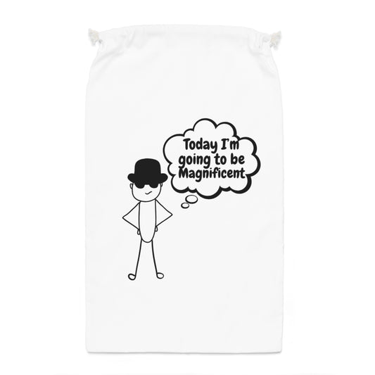 Magnificent Quote Sack, Motivational Tote, Gift for Women, Fun Grocery Bag, Cute Favor for Kids, Reusable Gift Bag