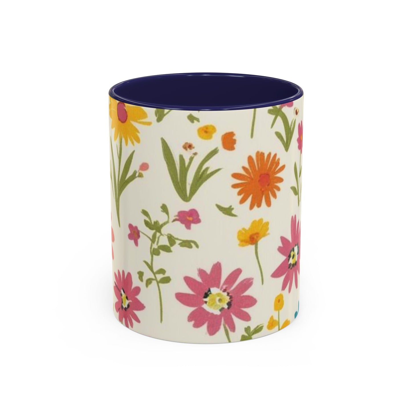 Floral Accent Coffee Mug – Vibrant Flower Design for Everyday Joy