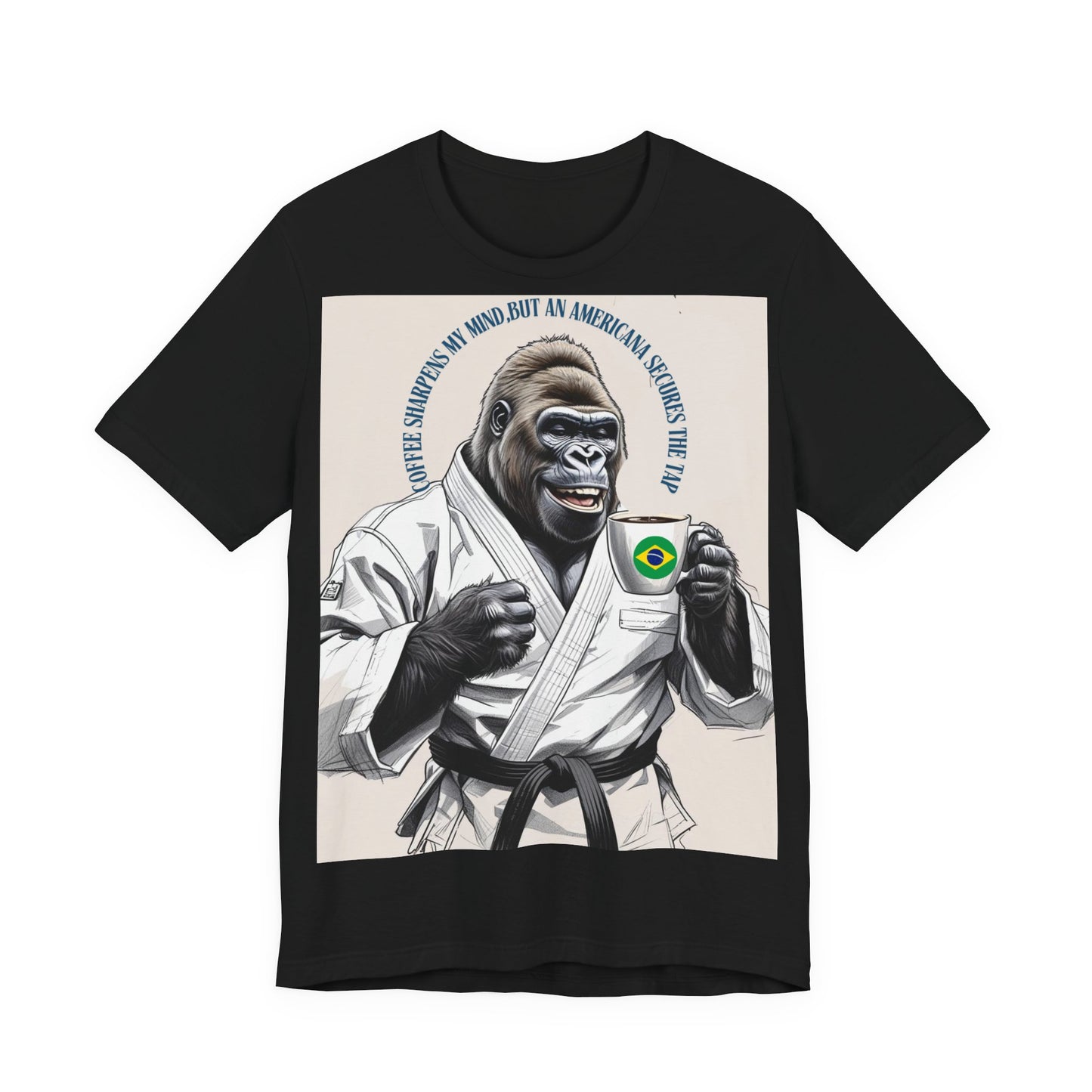 Gorilla Karate Tee, Fun Unisex Short Sleeve Shirt, Jiu-Jitsu Gift, Animal Lover Apparel, Martial Arts Fan Tee