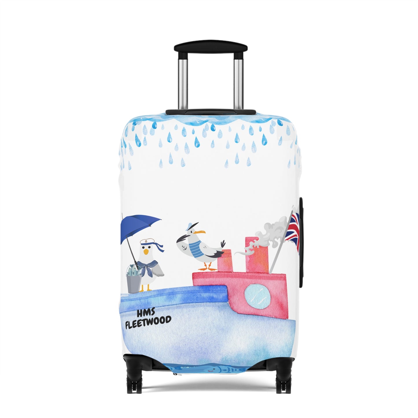 Whimsical Luggage Cover - Travel Accessory for Adventurers, Gift for Wanderlust Lovers, Unique Baggage Protector for Vacations