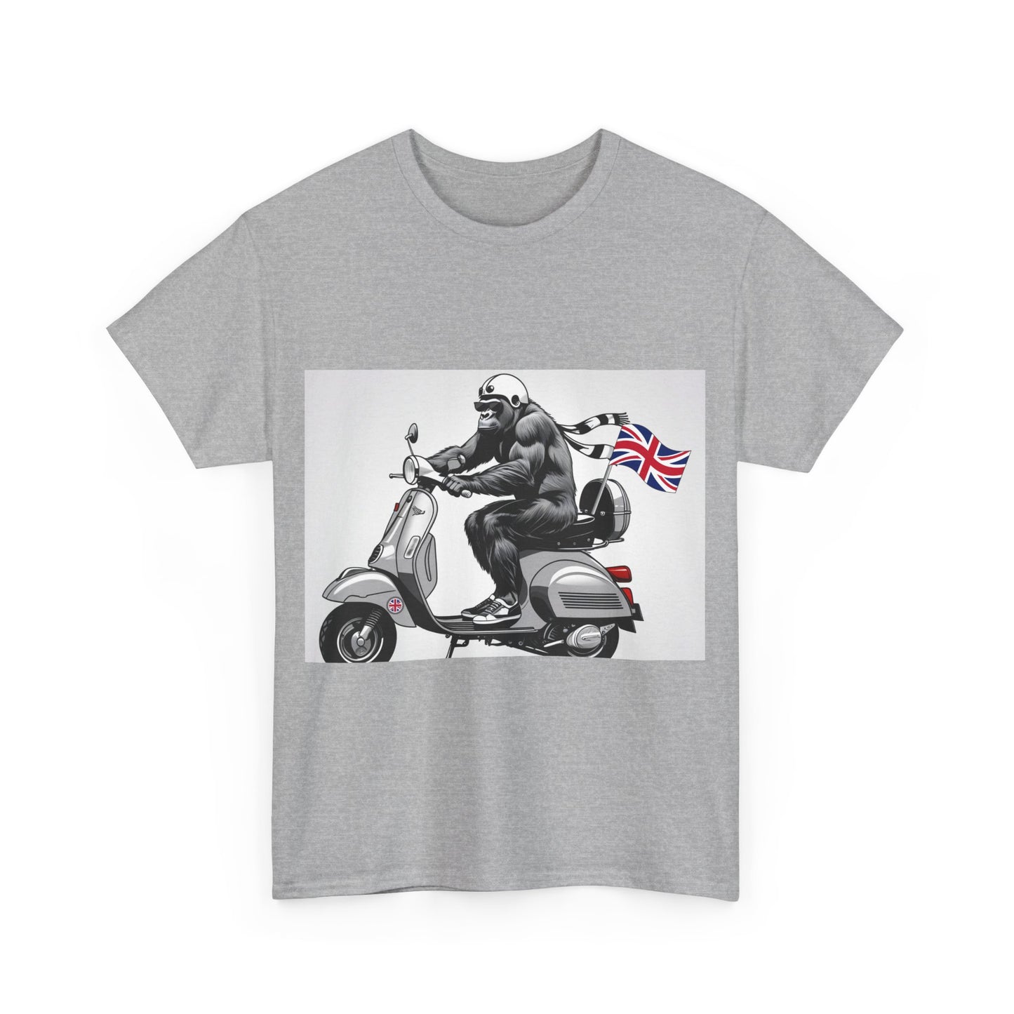 Cool Gorilla Scooter Tee, Unisex Graphic Tee, Fun Animal T-Shirt, Unique Gift for Him, Casual Summer Shirt, Motorcycle Enthusiast Apparel