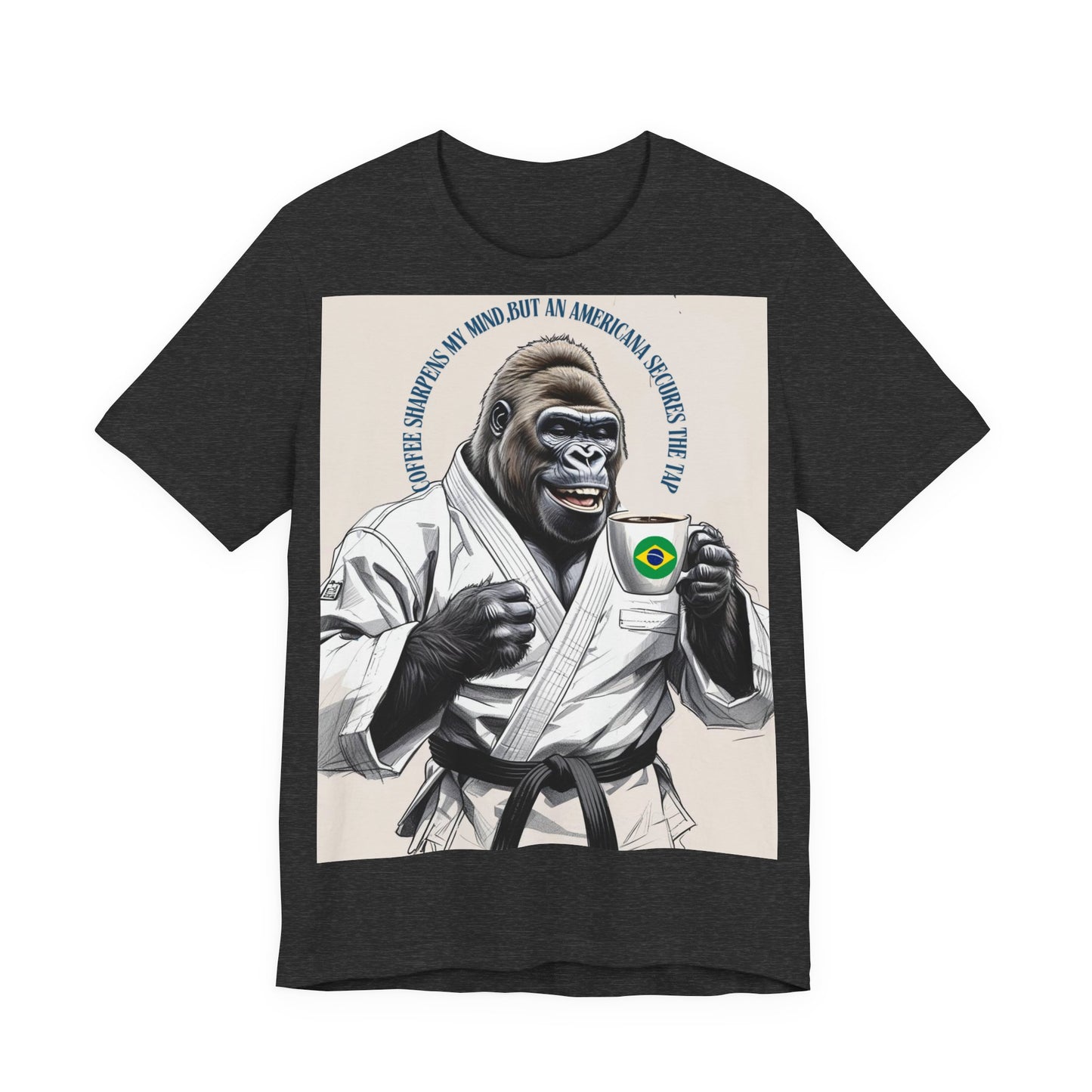 Gorilla Karate Tee, Fun Unisex Short Sleeve Shirt, Jiu-Jitsu Gift, Animal Lover Apparel, Martial Arts Fan Tee